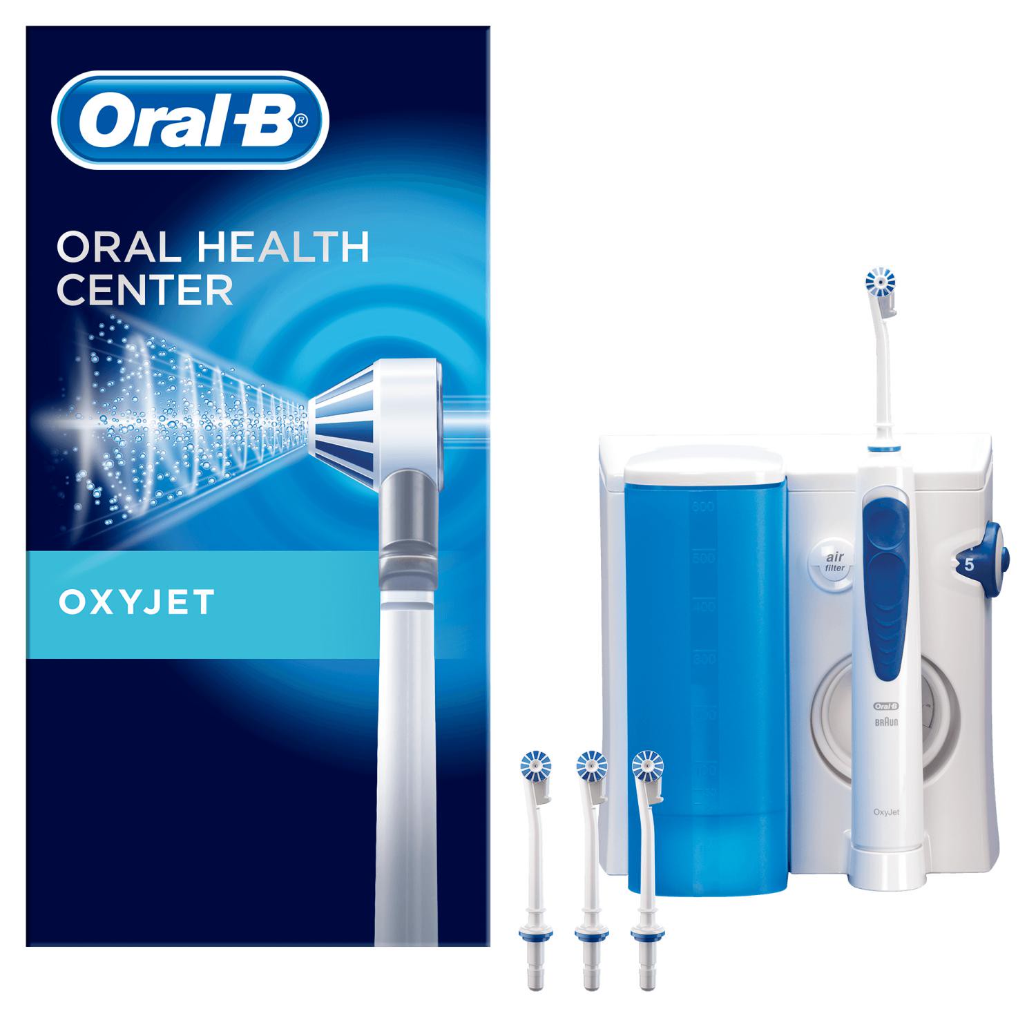 Oral-B OxyJet Reinigungssystem mit innovativer Mikro-Luftblasen-Technologie, 4 Aufsteckdüsen