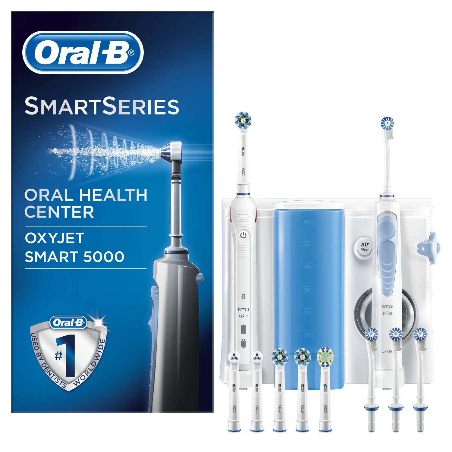 Oral-B Mundpflege-Center, SMART 5000 Elektrische Zahnbürste + OxyJet Munddusche