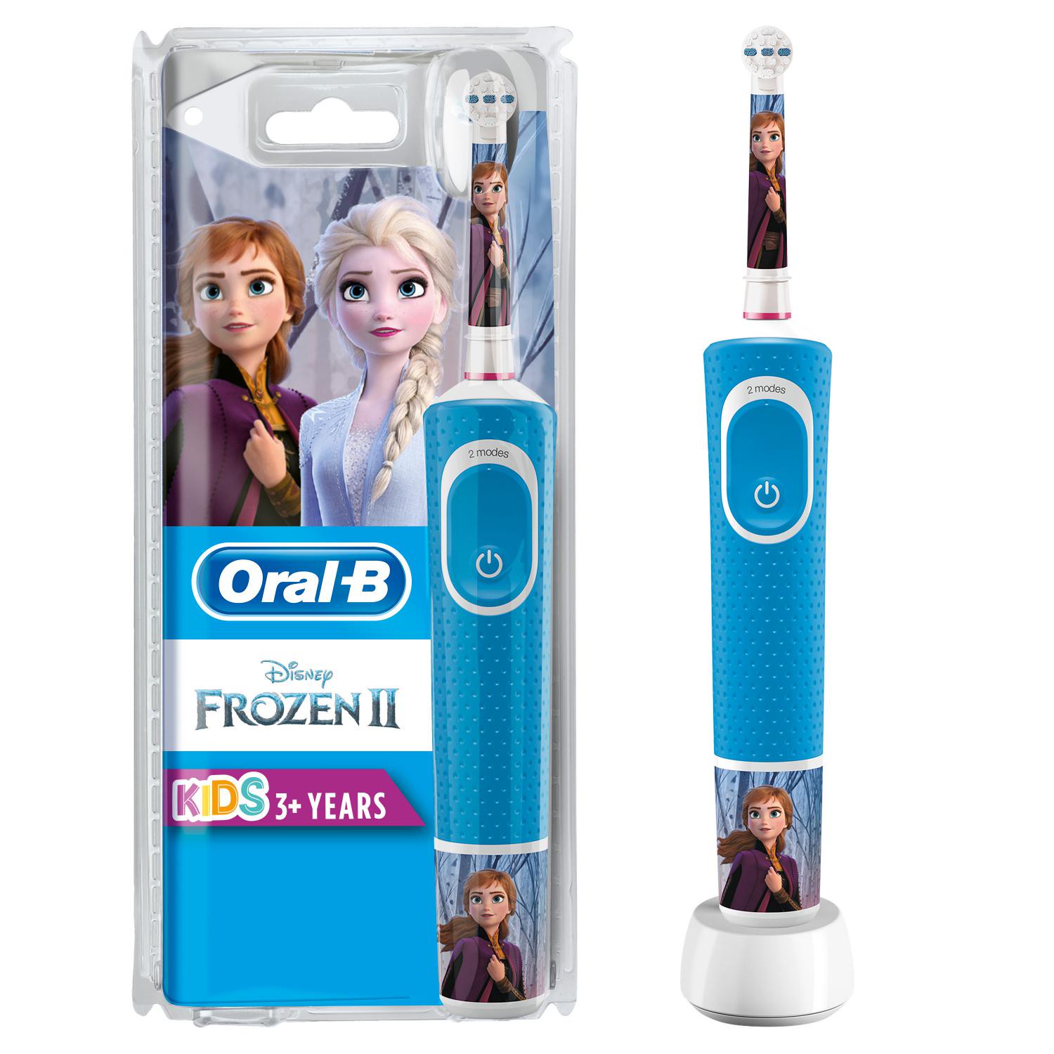 Oral-B Kids Frozen Elektrische Zahnbürste mit Disney-Stickern, für Kinder ab 3 Jahren, blau