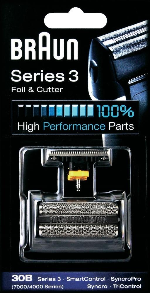 Braun Kombipack 30B Schwarz NEW Scherfolie + Schermesser