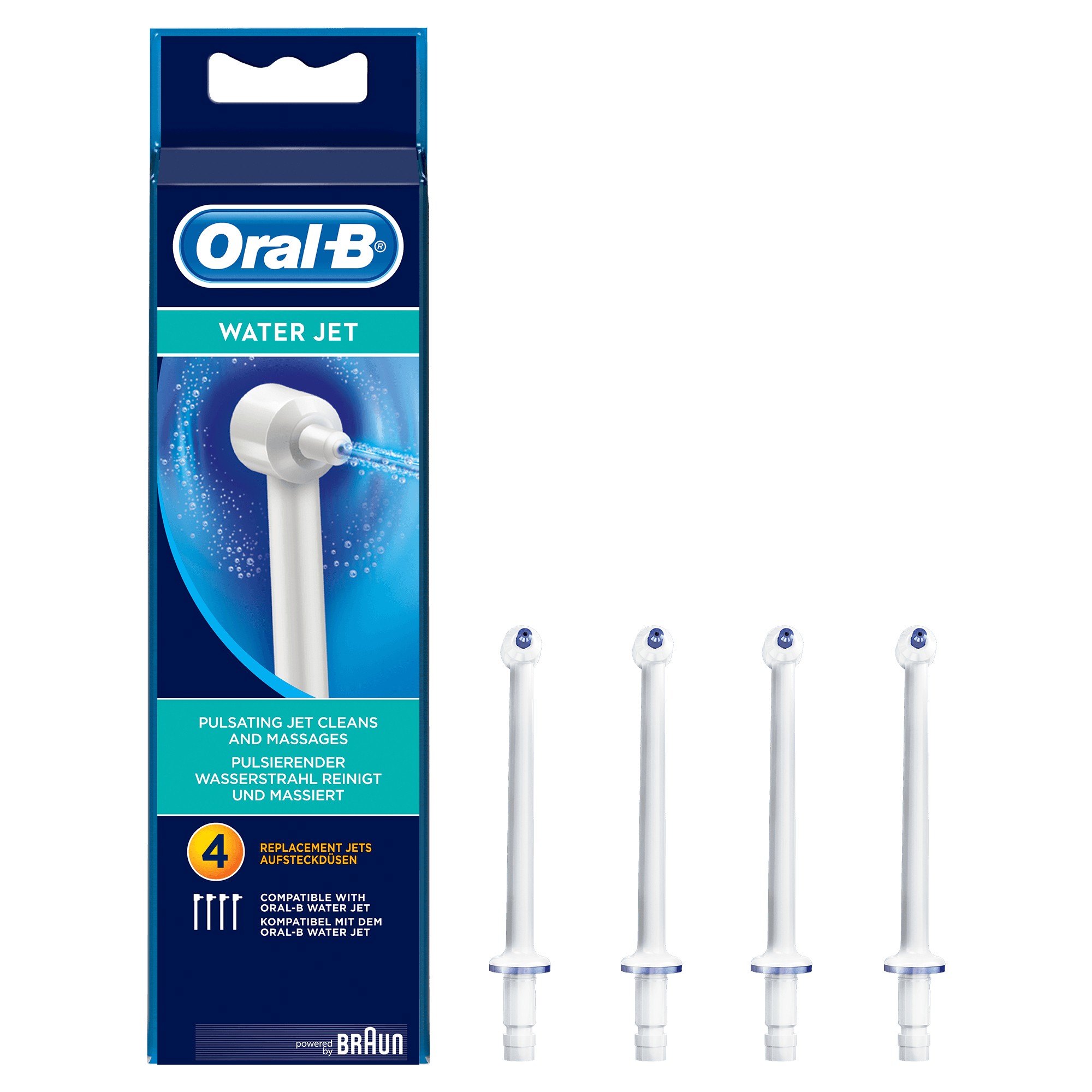 Oral-B WaterJet ED15A-4 Aufsteckdüsen / Ersatzdüsen, 4 Stück