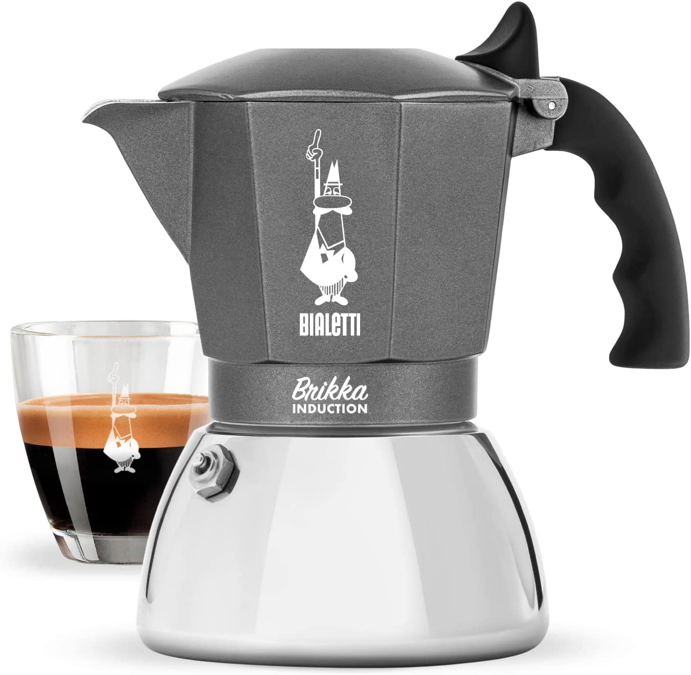 Bialetti Brikka Induktion Espressokocher für 4 Tassen