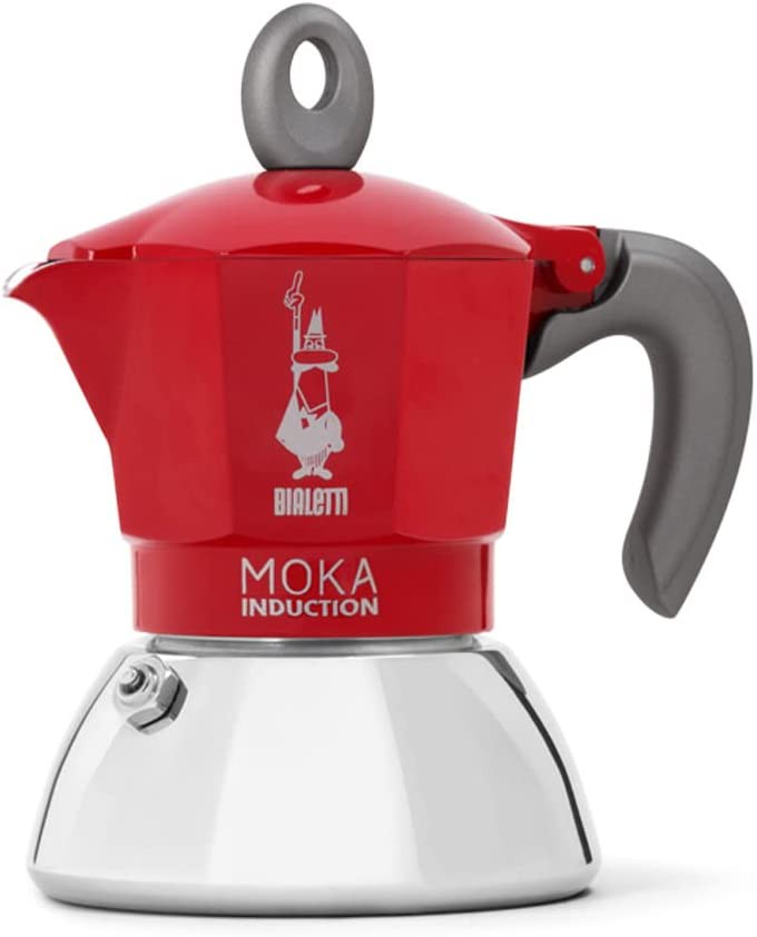 Bialetti New Moka Induction RED Espressokocher für 6 Tassen