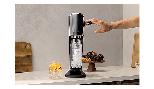 SodaStream Wassersprudler Art mit CO2-Zylinder und 1L spülmaschinenfeste Flasche