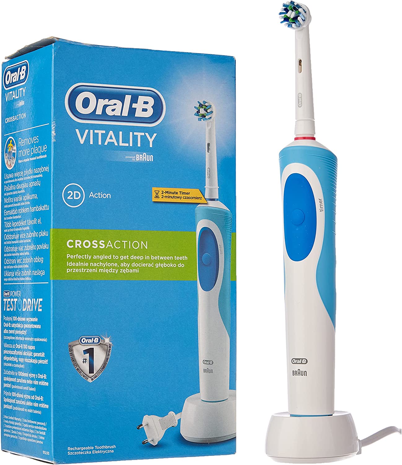 Oral-B Vitality Starterkit Elektrische Zahnbürste inkl. 2 Aufsteckbürsten