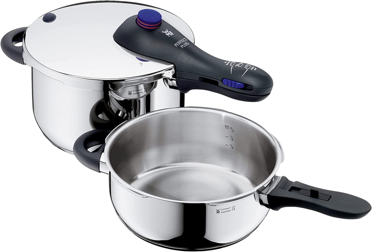 WMF Perfect plus  Dampf-/ Druckkochtopf 4,5l + 3,0l