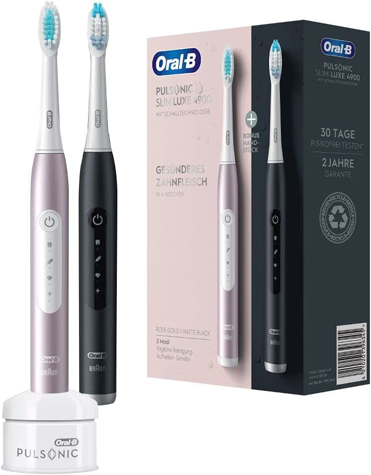 Oral-B Pulsonic elektrische Zahnbürste Slim Luxe 4900 Schwarz/Rosegold