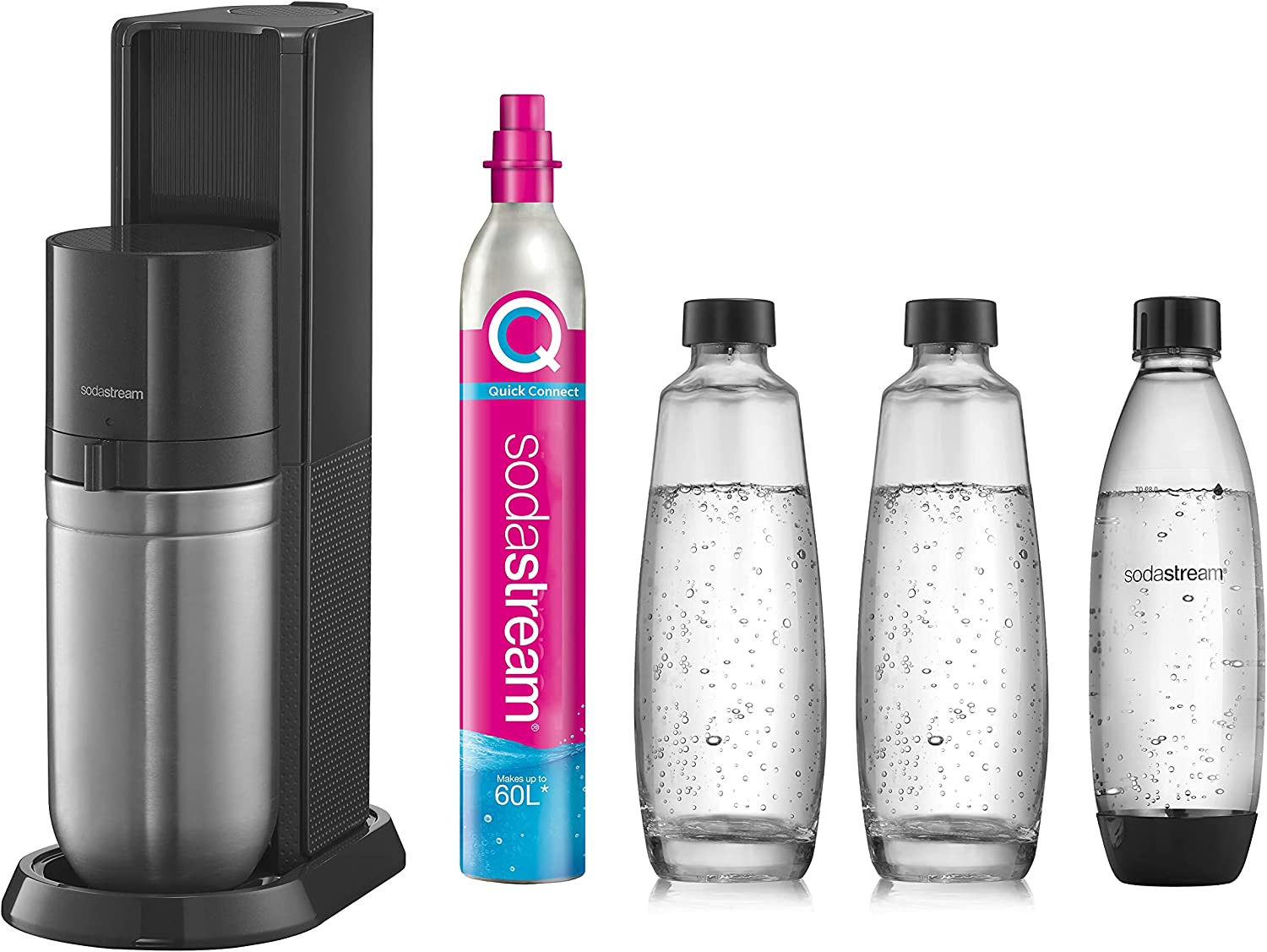 SodaStream DUO Wassersprudler Vorteils-Pack Titan mit 3 Flaschen