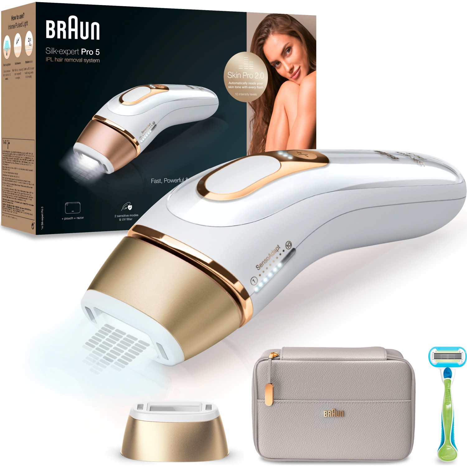 Braun Silk-Expert Pro 5 PL5054 IPL für Damen & Herren, dauerhaft sichtbare Haarentfernung