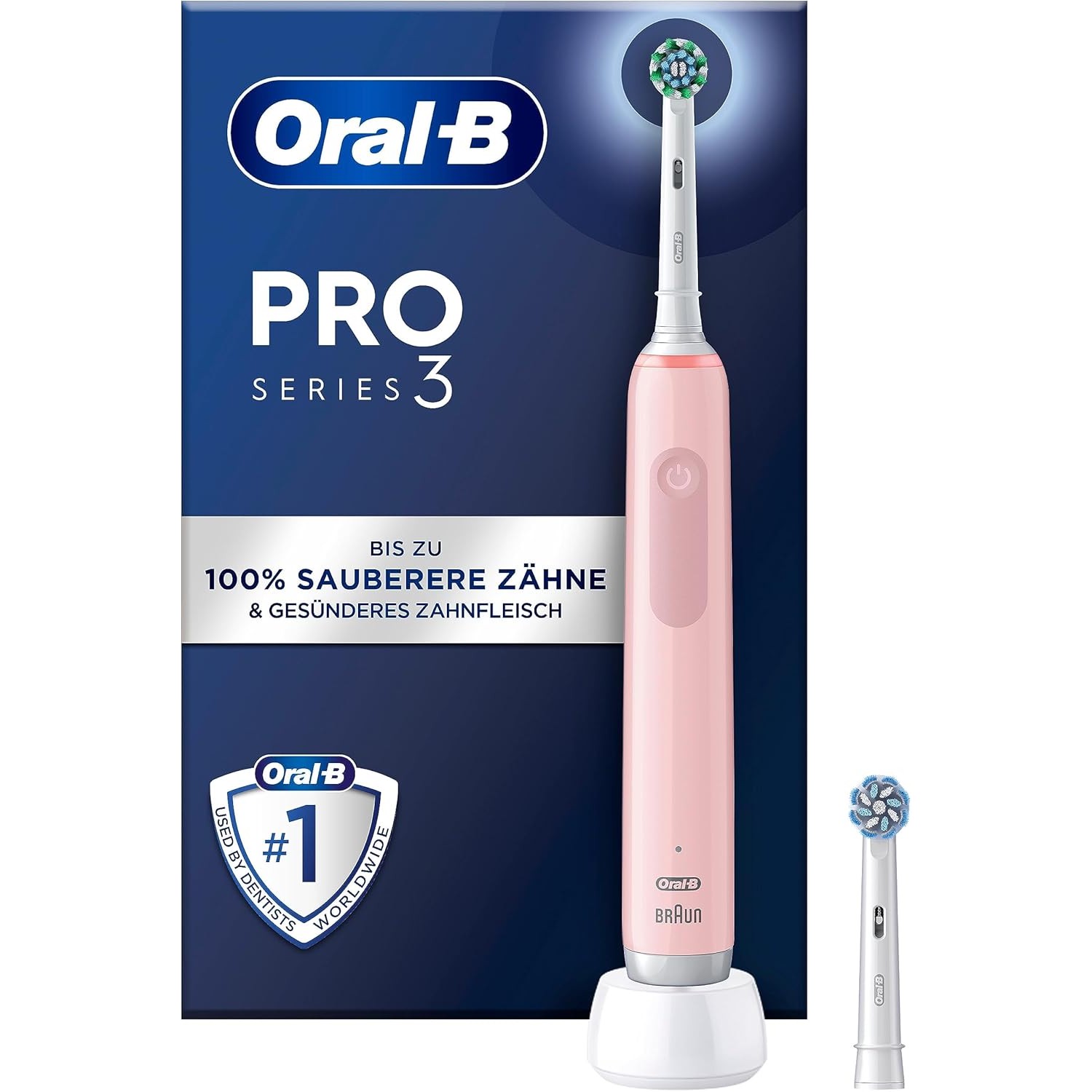 Oral-B Pro 3 3000 Cross Action elektrische Zahnbürste in Pink