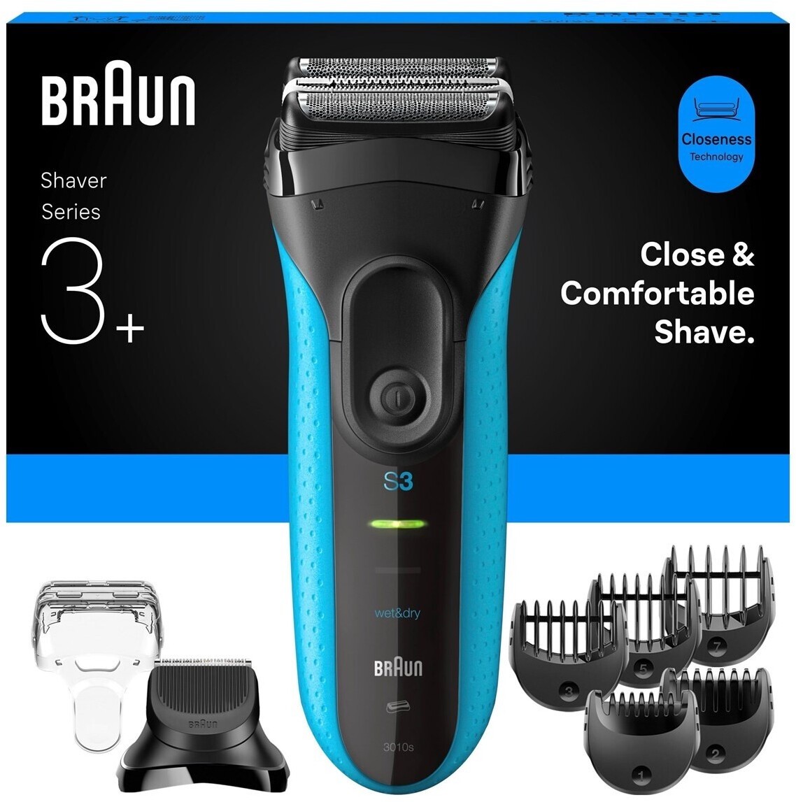 Braun Series 3 3010BT Black/Blue