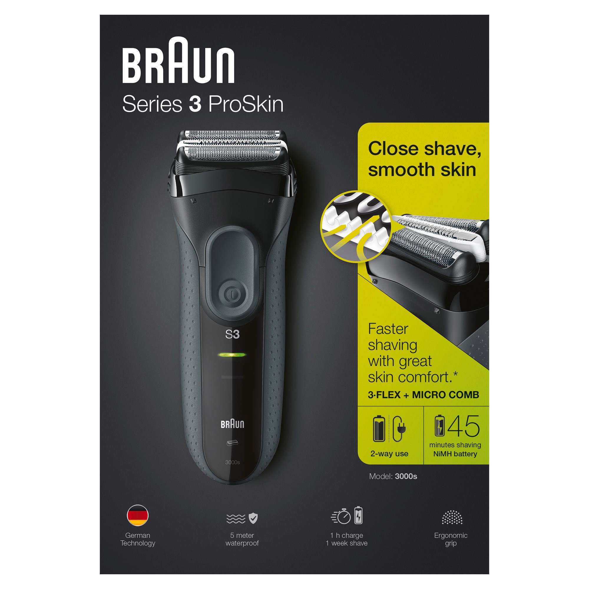 Braun Series 3 3000s Herrenrasierer