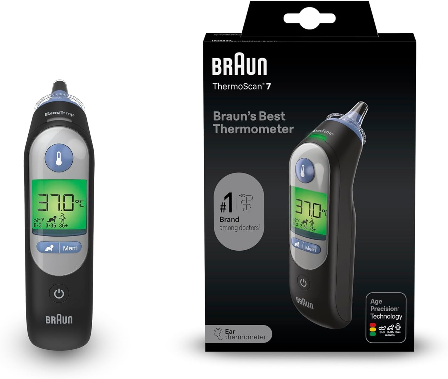 Braun IRT 6520BWE ThermoScan Black Edition Ohrthermometer 