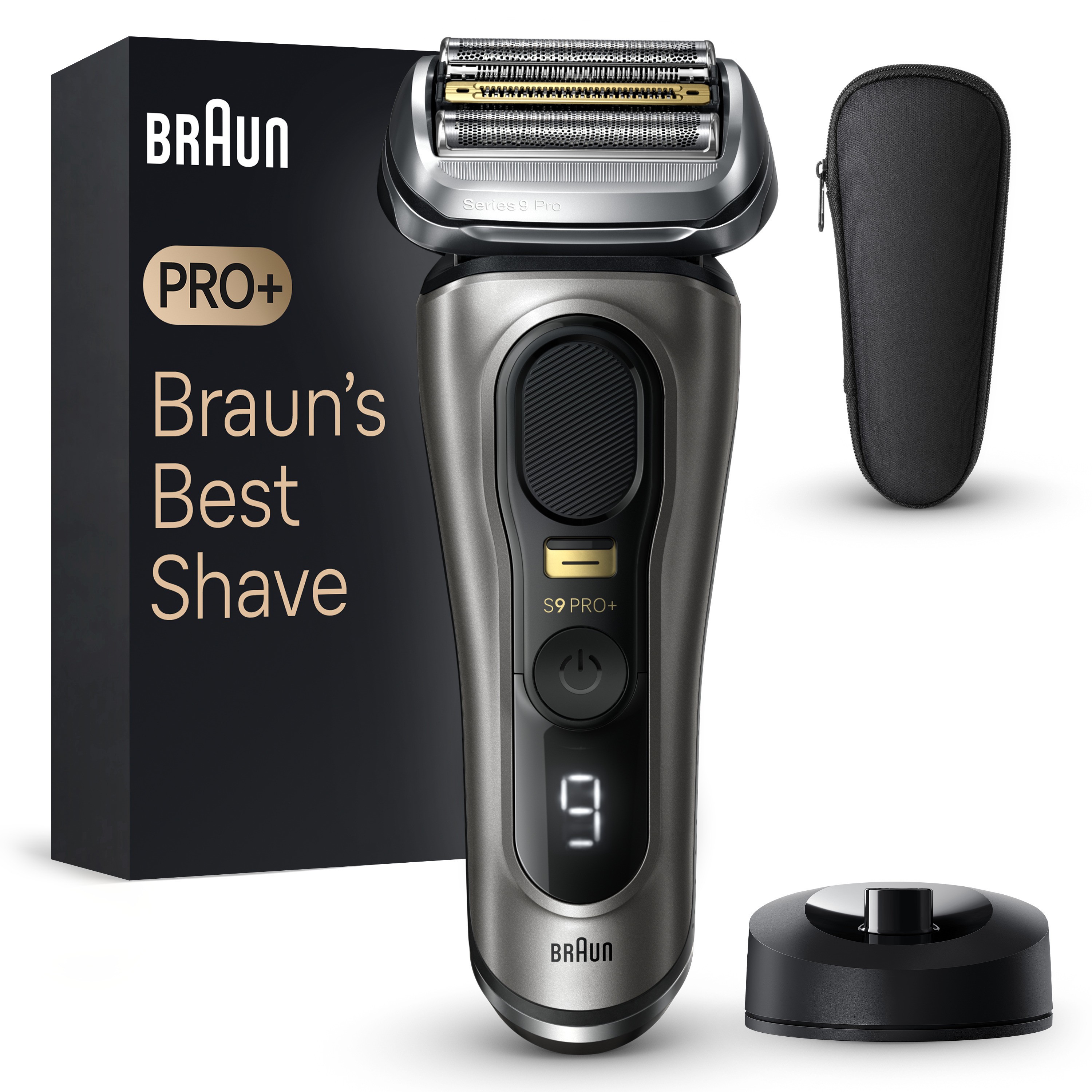Braun Series 9 Pro+ Elektrorasierer Ladestation, Wet & Dry, 9515s