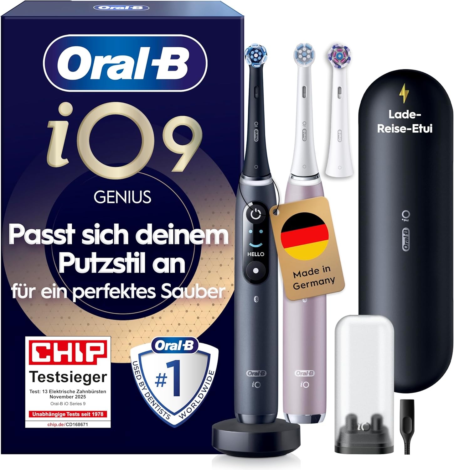 Oral-B iO Series 9 Duo Black Onyx/Rose Quartz +tip