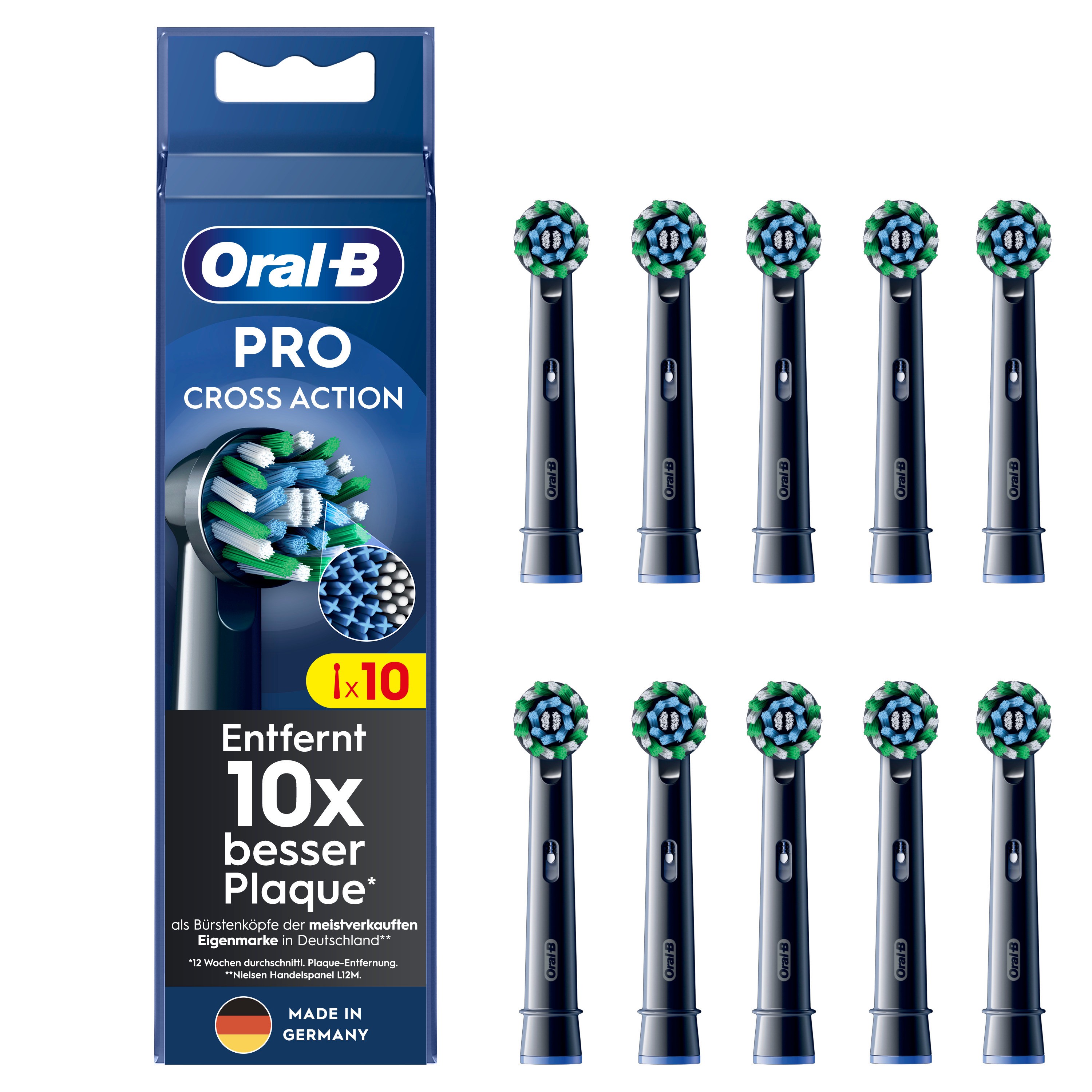 Oral-B EB50BRX-10 Pro CrossAction Ersatzbürsten black 10er Pack
