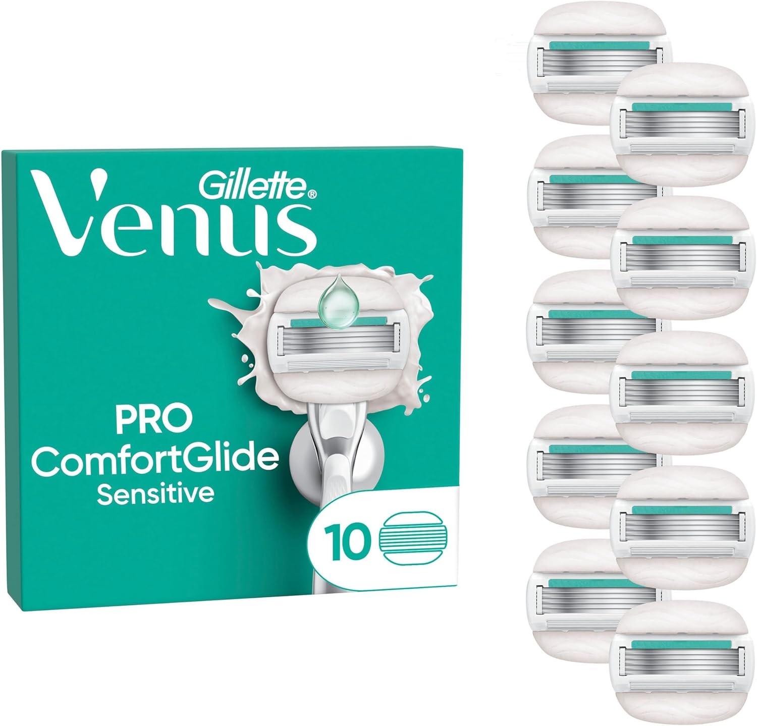 Gillette Venus Pro ComfortGlide Sensitive 10er