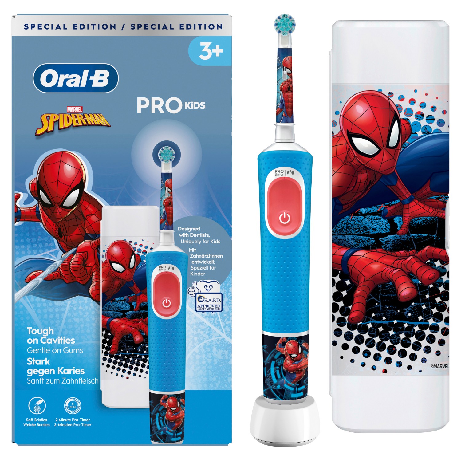 Oral-B Vitality Pro 103 Elektrische Zahnbürste Kids Spiderman+Reiseetui