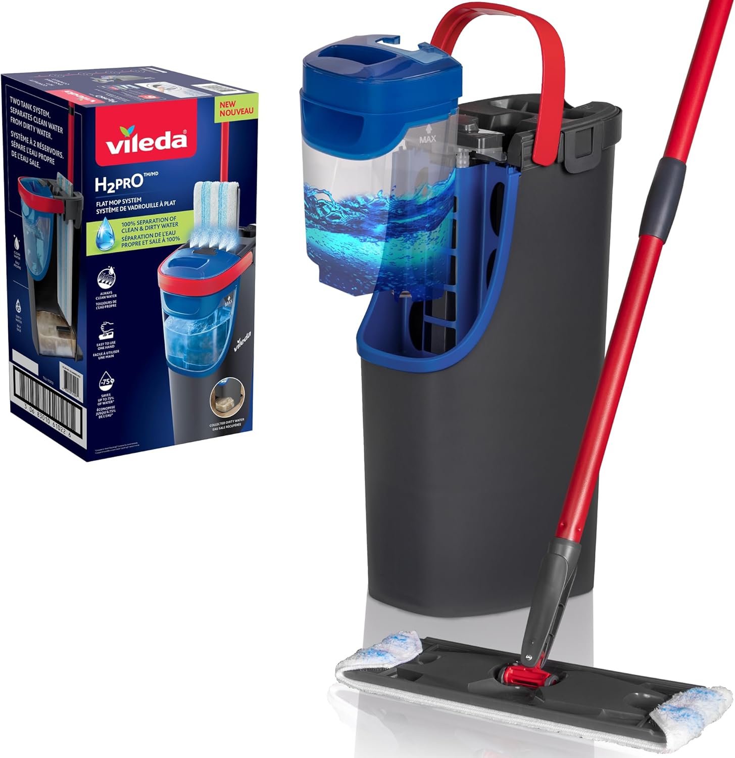 Vileda H2Pro Flat Mop Complete Set