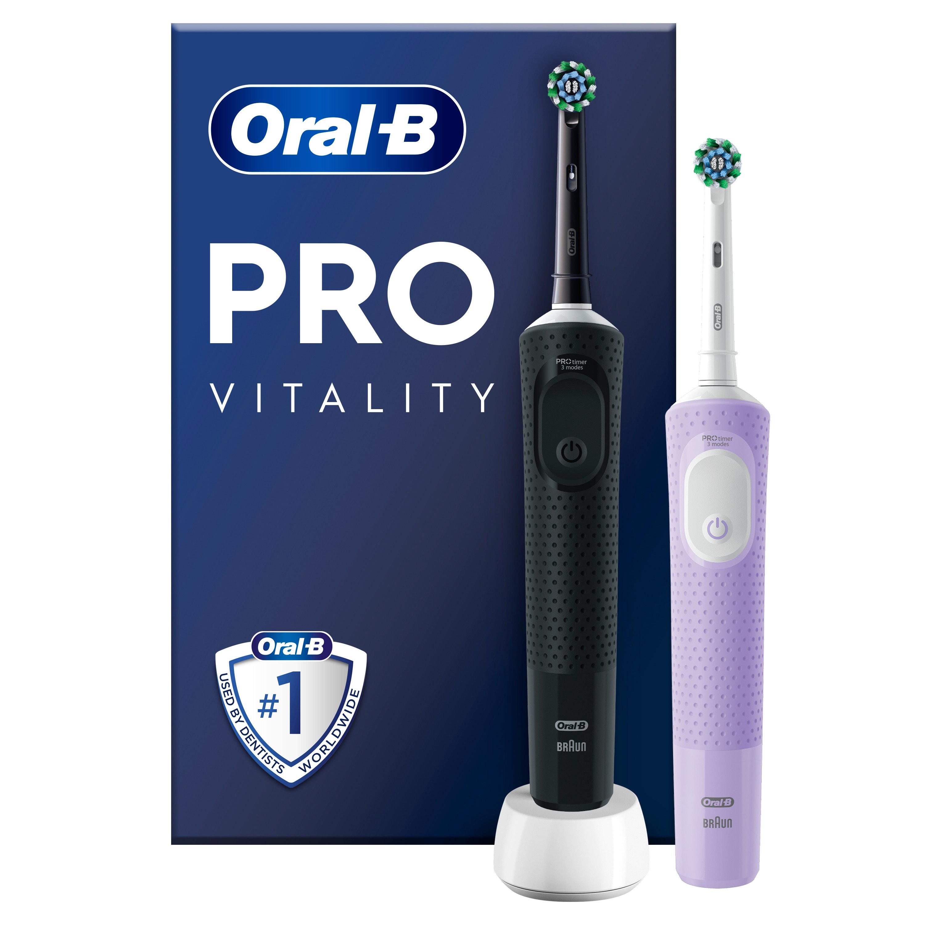 Oral-B Vitality Pro D103 Duo Black/Lilac Violet elektrische Zahnbürste