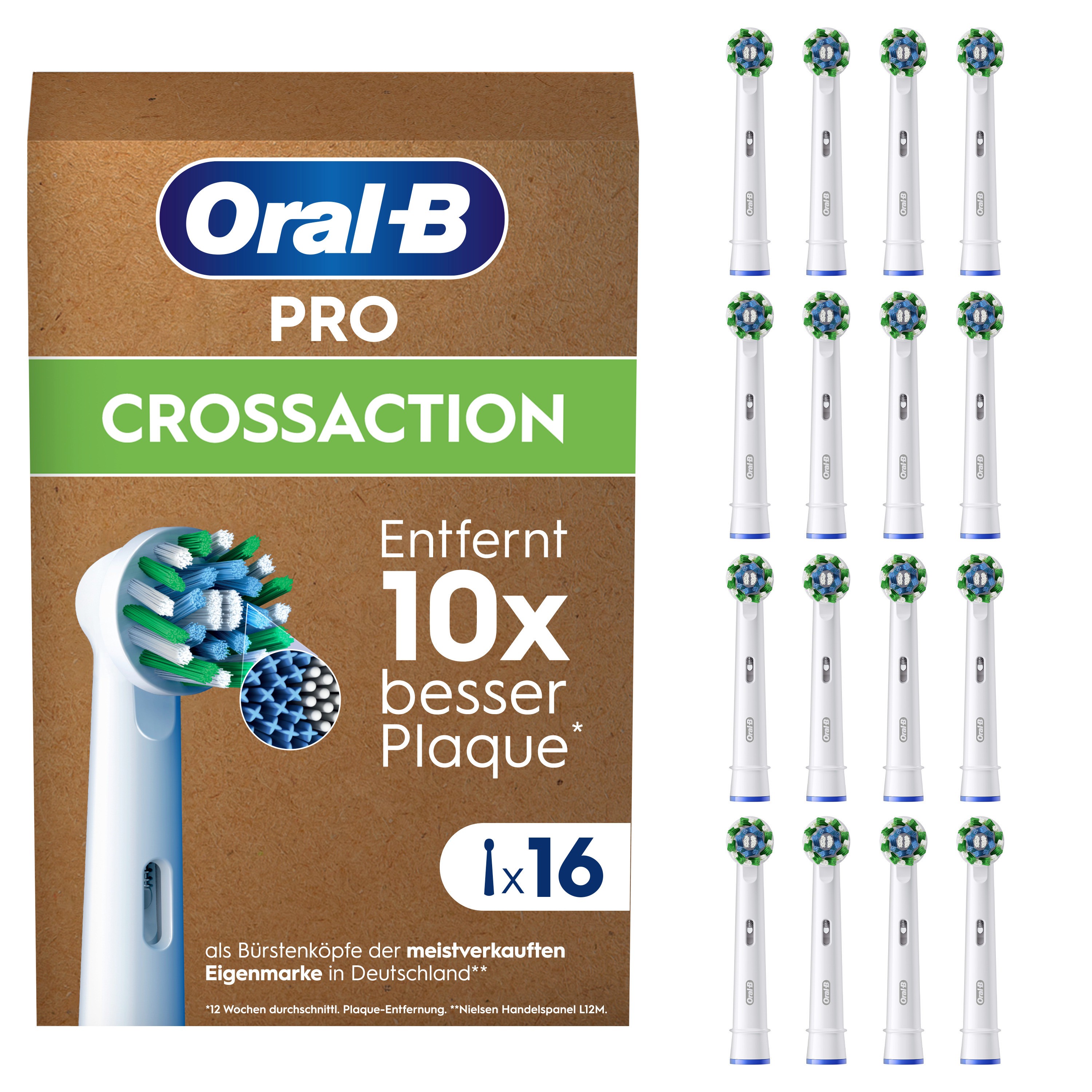 Oral-B Pro CrossAction Aufsteckbürsten 16er 