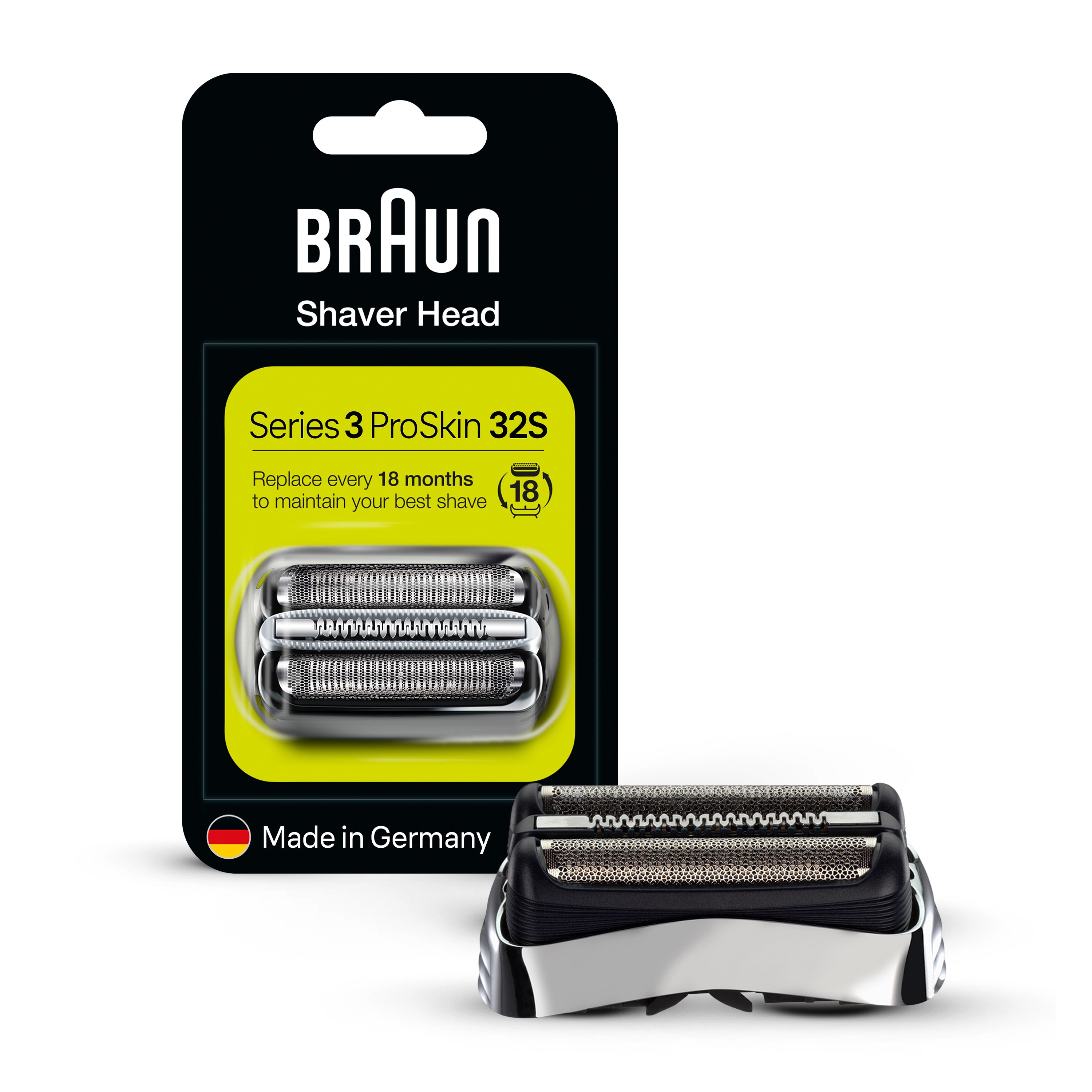 Braun Kombipack 32S Silber NEW Scherfolie + Schermesser