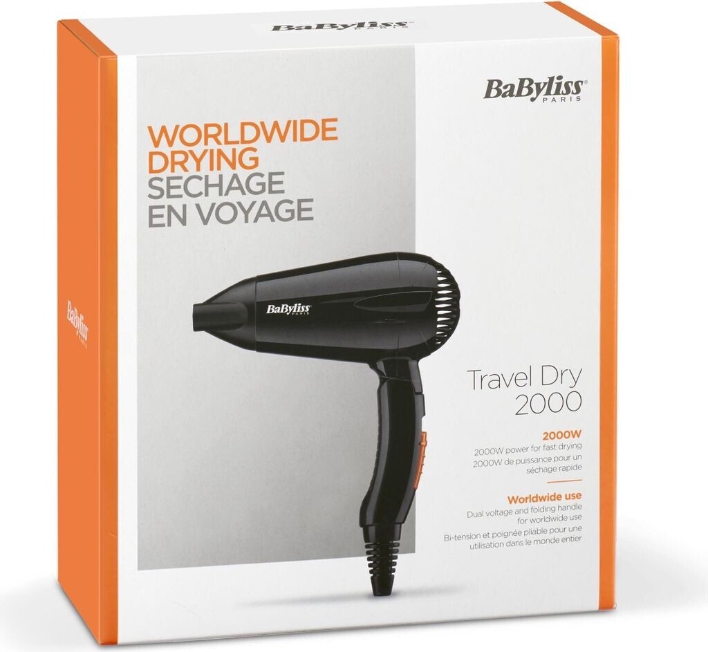 BaByliss 5344E Travel Dry 2000 black