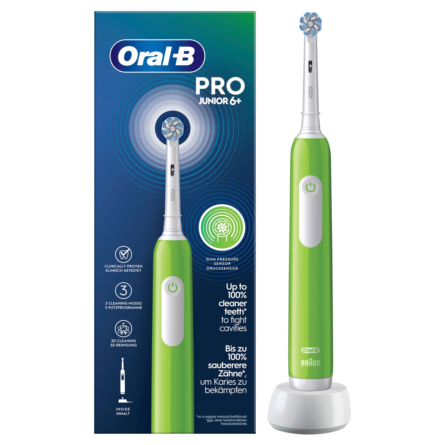 Oral-B Pro Junior 6+ Elektrische Kinderzahnbürste green