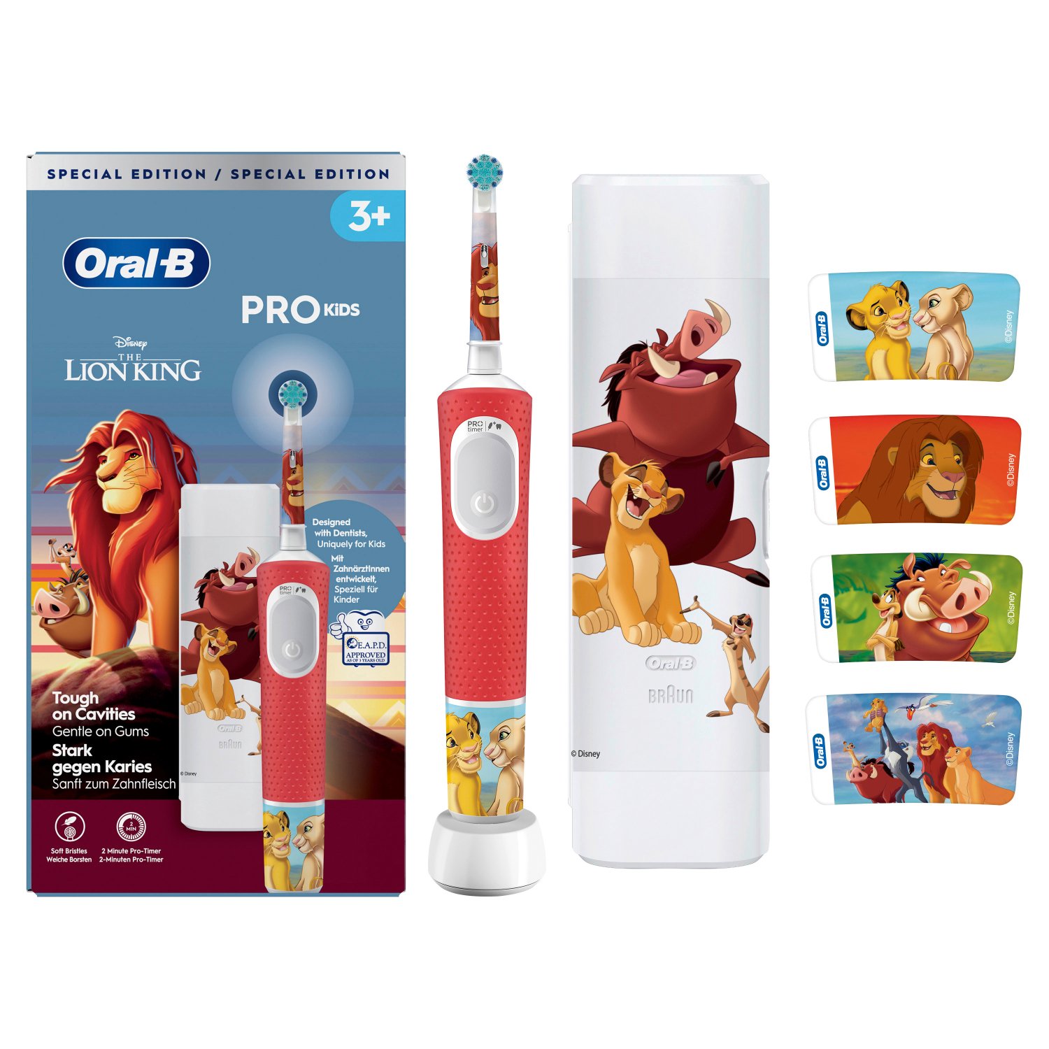 Oral-B Vitality Pro 103 Kids König der Löwen Elektrische Kinderzahnbürste + Etui